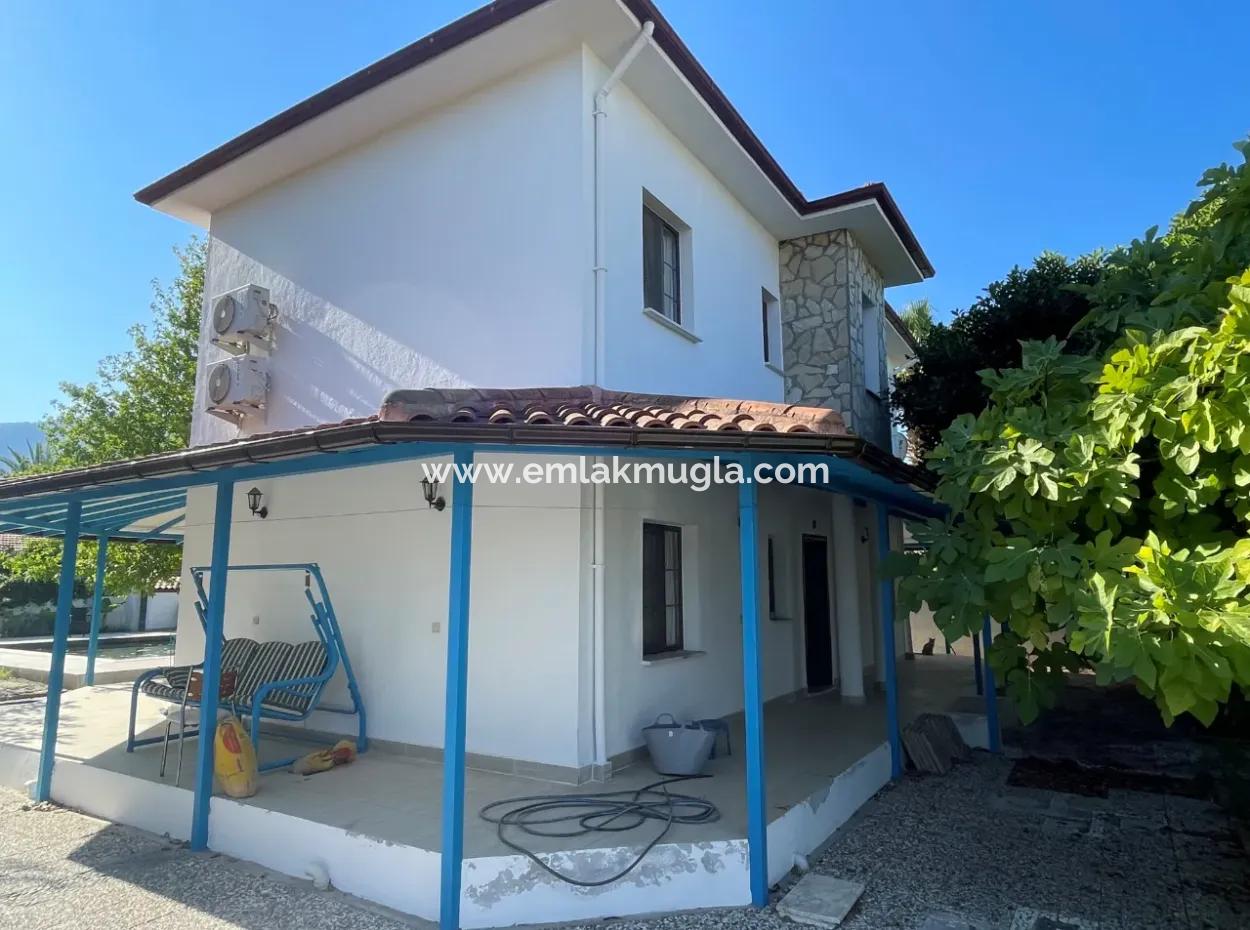 3 1 Villa For Sale Around The Corner In A Plot Of 600M2 In The Center Of Dalyan